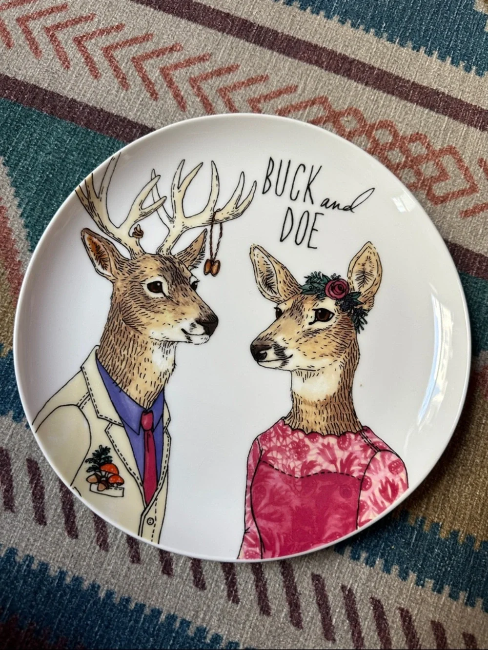 West Elm x Rachel Kozlowski Salad Plate - Buck and Doe 💕